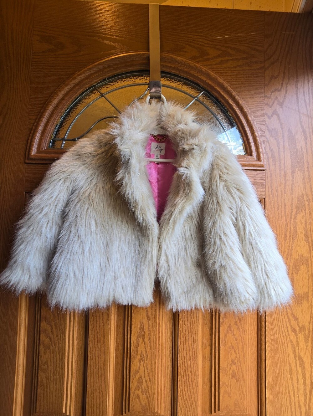 Milly Minis Girls Faux Fur Coat High End Brand Luxury 5